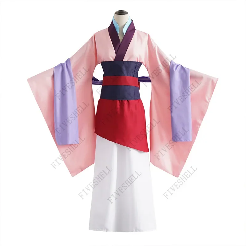 2025 New 2023 Woman Anime Mulan Womens Kids Chinese Hanfu Costume Princess Dress Deluxe Adult Cosplay for Halloween Party q1q2