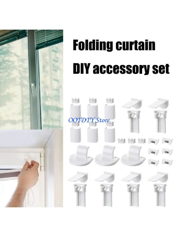 367A Pleated Blind Mounting Accessories Set Window Shade Roller Curtain Bracket Kits