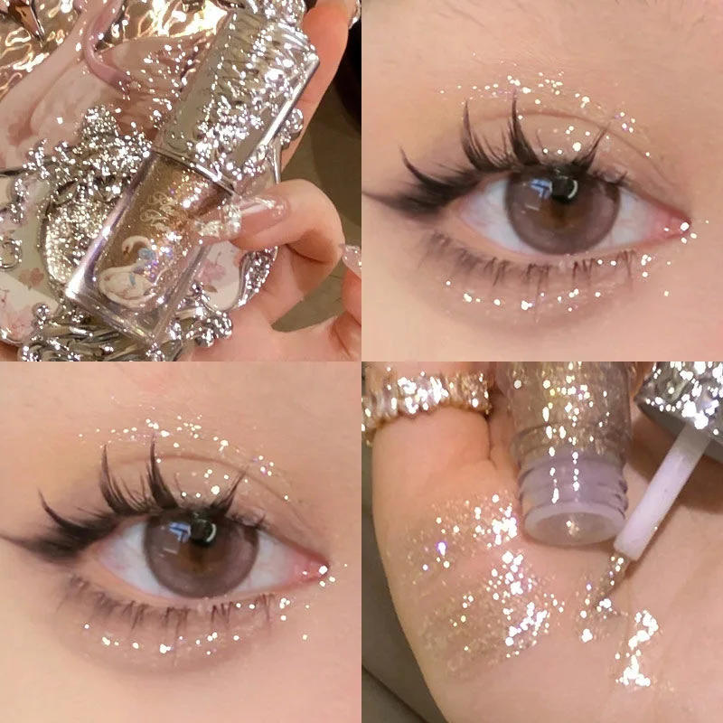 Flower Knows Swan Ballet Liquid Eyeshadow Brightening Fine Shining Crystal Explosion Eye Shadow Explosive Flash  Sparkling Pearl