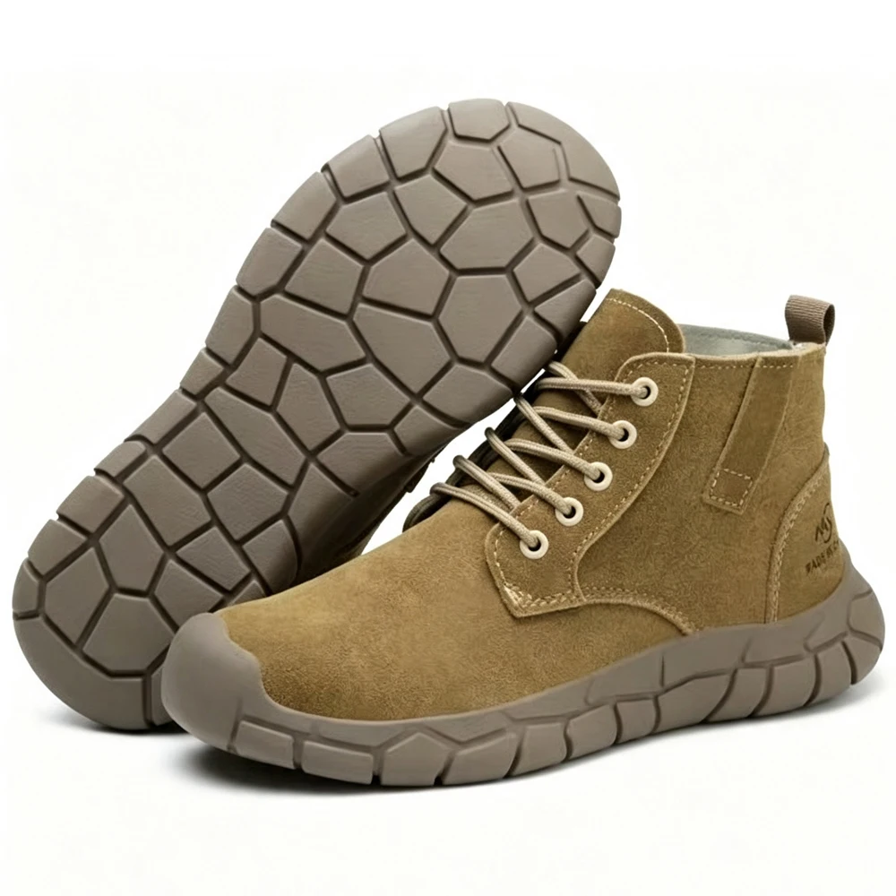 2026 Men Anti Scalding Welding Boots Anti Slip Work Safety Shoes Anti-Smash Steel Toe Shoes Anti-Puncture Indestructible Shoes