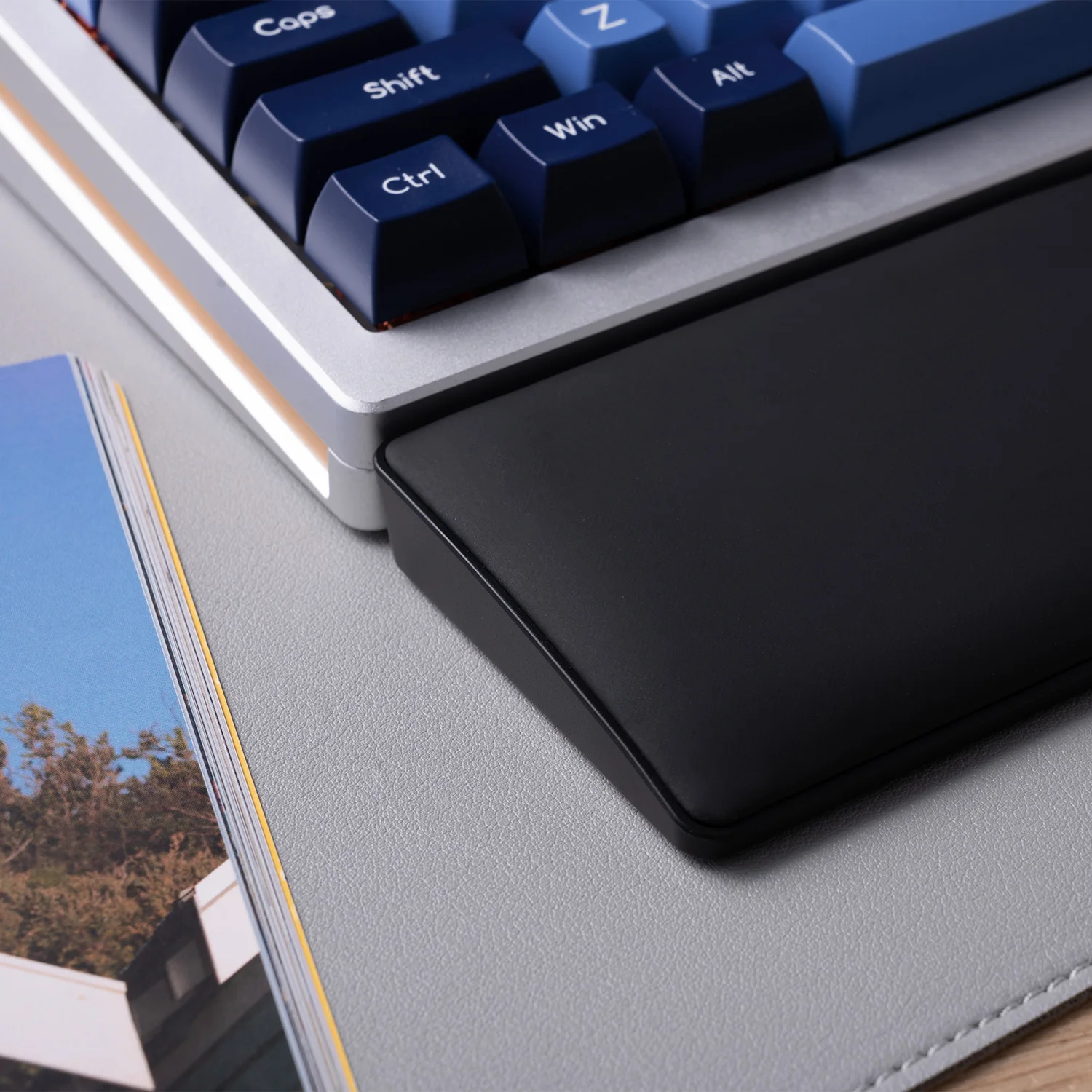 Akko Monsgeek PU Wrist Rest 87/98 Keys Keyboard Wrist Protector Ergonomic Anti-slip Base for Constant Typing & Gaming PC Laptop
