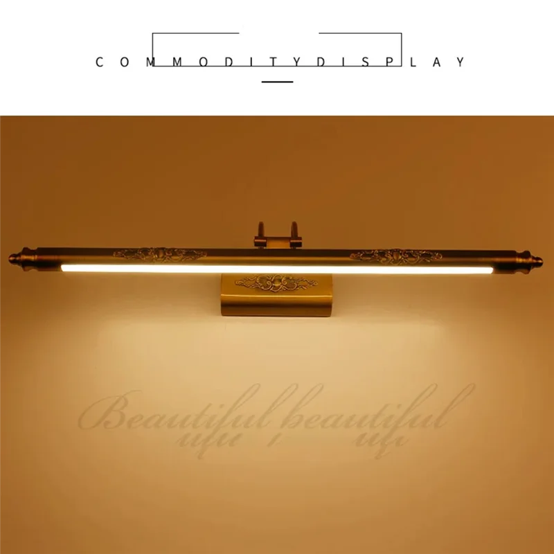 

ABFU-Retro светодиодная зеркальная фара, водонепроницаемая, влагостойкая, настенная лампа для ванной комнаты, ретро-качалка, резная лампа для шкафа