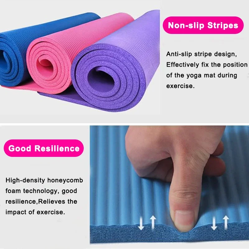 1.5 Cm Extra Thick Yoga Mat Comfortable Non-slip Shock Absorbing Elbow Mat Knee Mat  Exercise Slimming Pilates Gymnastics Mat