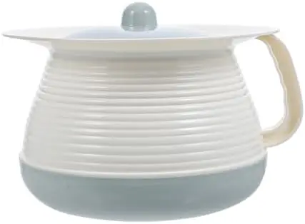 

Портативный прикроватный горшок с крышкой - 8-дюймовый прикроватный мочеприемник для пожилых людей, малышей и взрослых - светло-голубой