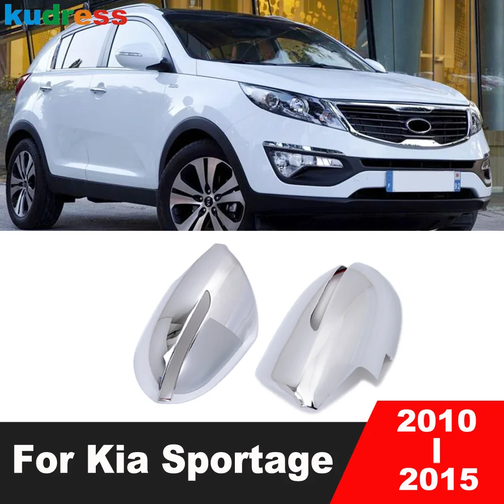 

Rearview Mirror Cover Trim For Kia Sportage 2010 2011 2012 2013 2014 2015 Chrome Car Side Wing Mirrors Cap Overlay Accessories