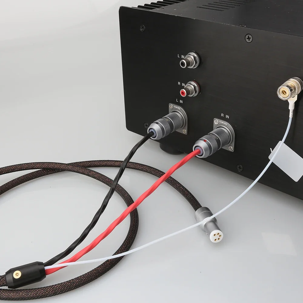 HiFi 100 % reines Silber Tonearm-Phono-Kabel 5Pin DIN auf 2 Viborg reines Kupfer XLR-Stecker MC Vintage hochwertiges Audiokabel