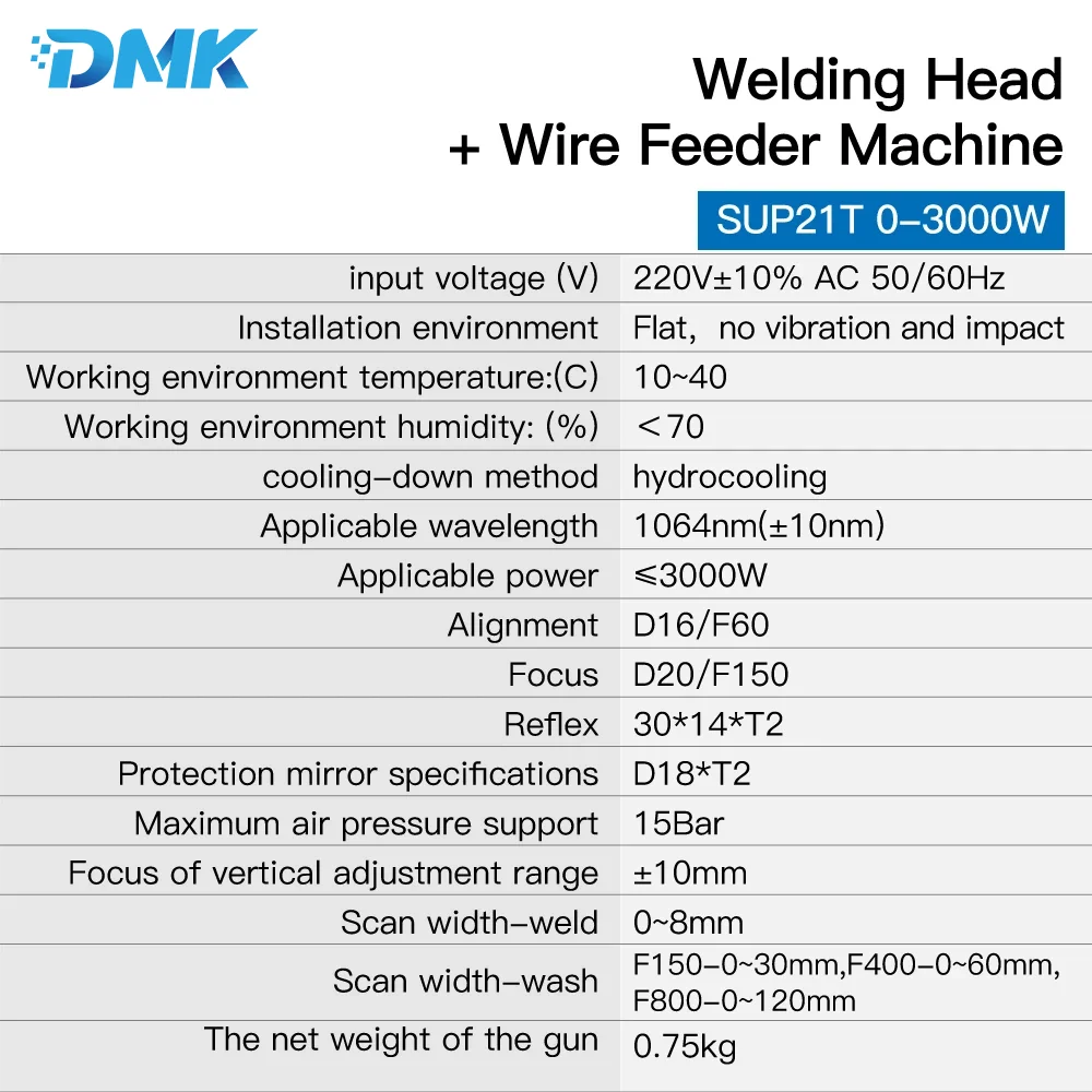 SUP21T Laser Welding Head Welding/Cleaning/Cutting/Welding gap cleaning 4 in 1 Multiple Functions Handheld Laser Weld Gun