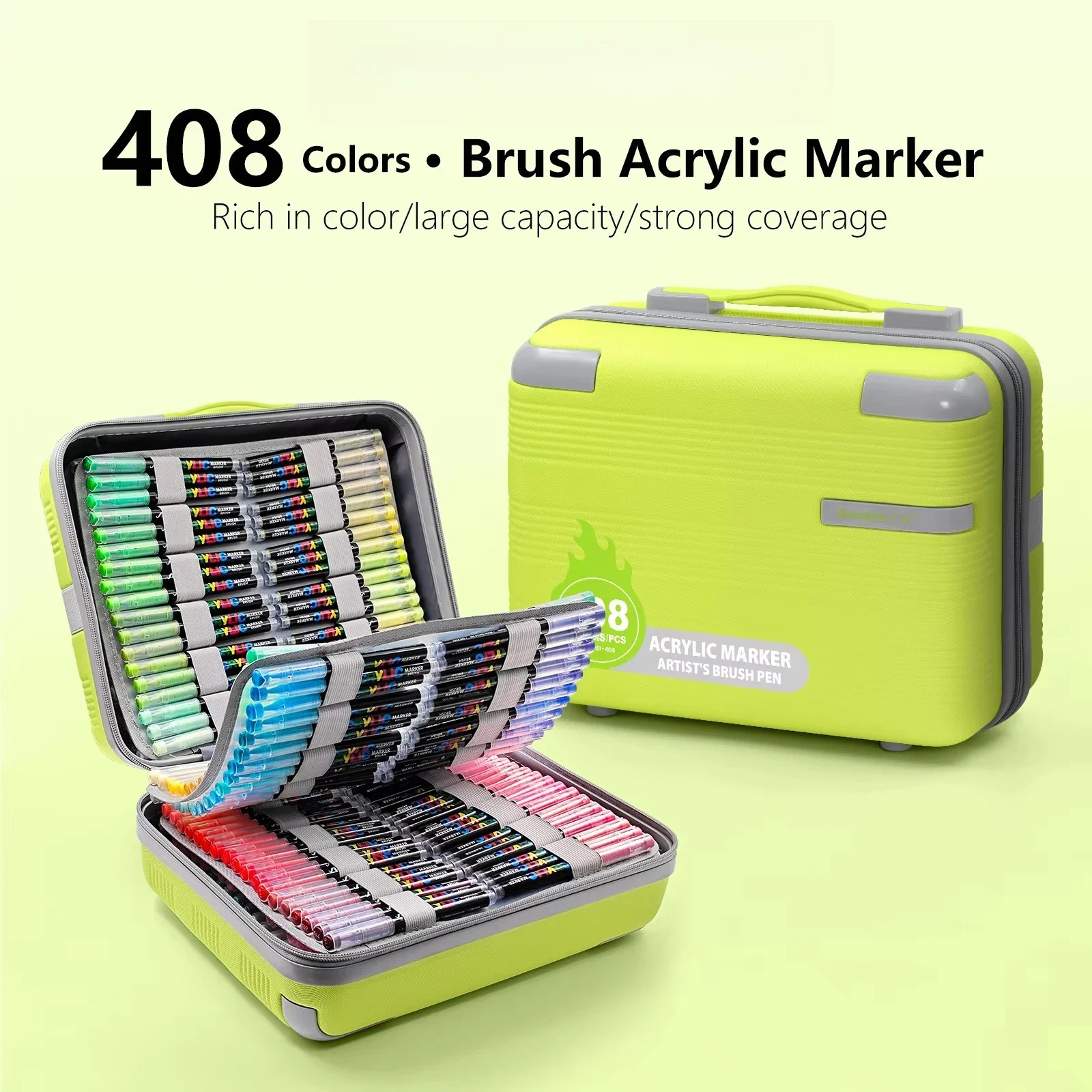 New Popular 408-Color Nib Acrylic Marker Set For Graffiti, Permanent Ink Art Markers