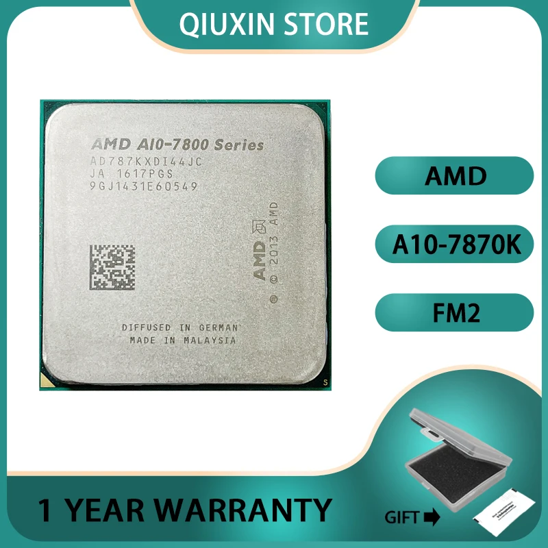 

четырехъядерный процессор AD787KXDI44JC разъем FM2 + Б/у Процессор AMD A10-Series A10 7870 K A10 7870 K 3,9 ГГц