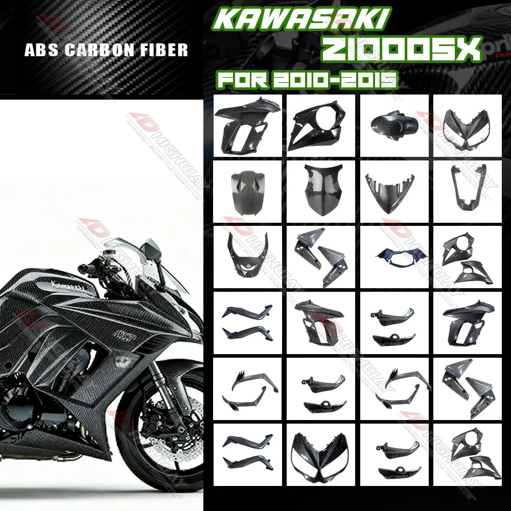 

ABS Carbon Fiber Pattern Fairing Kits For KAWASAKI Z1000SX Z1000 SX 2010-2015 Motorcycle Fender Frame Cover Fuel Tank Side Panel