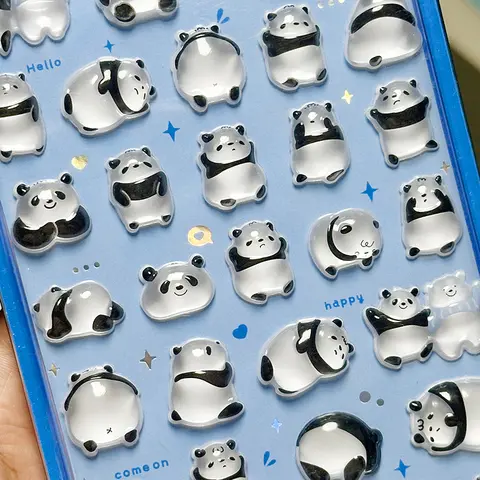 Importación coreana NEKONI dibujos animados 3D relieve pegatinas de animales Scrapbooking Diy diario adhesivo de papelería Deco suministros de oficina