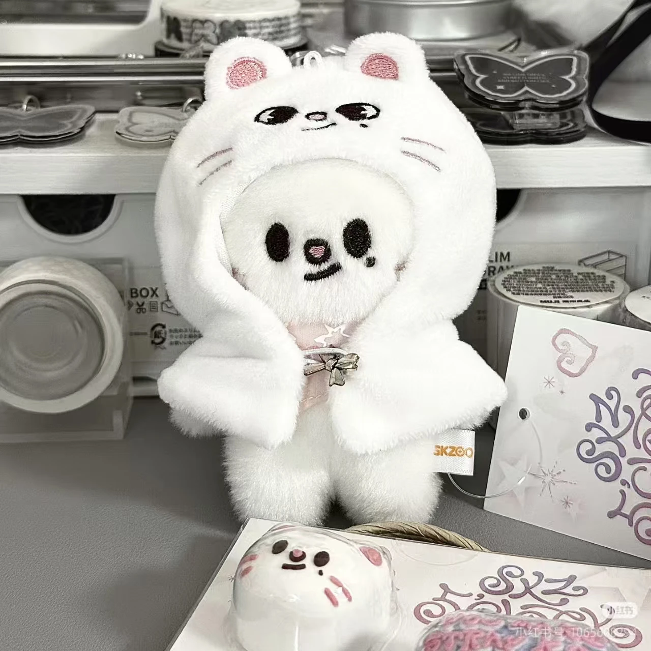 KPOP الضالة الاطفال أفخم المفاتيح هيون جين بانغشان فيليكس SKZ الفول عيون الذئب الدجاج القط عباءة دمية SKZOO ألعاب من نسيج مخملي لعبة أطفال #1