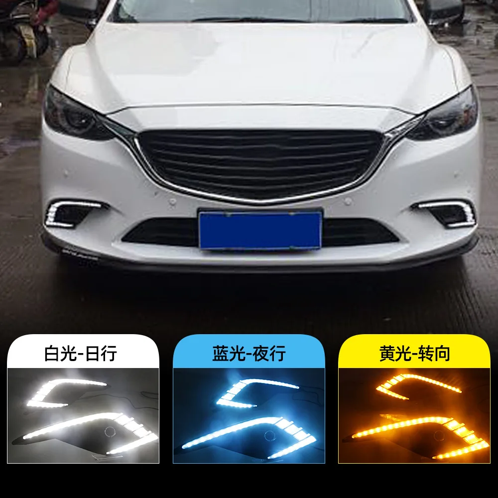 

For Mazda 6 new Atz daytime running lights 17-19 Atz LED turn signals fog lights daytime running lights