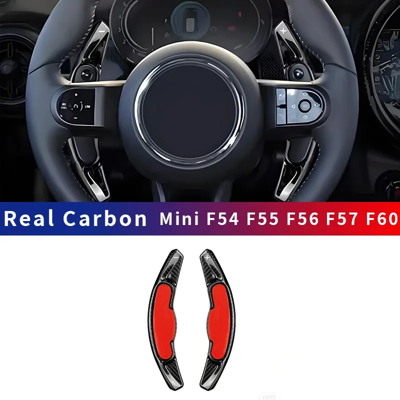

For MINI Cooper models F54 F55 F56 F60 Real Dry Carbon Fiber steering wheel Modified decorative part driving modification