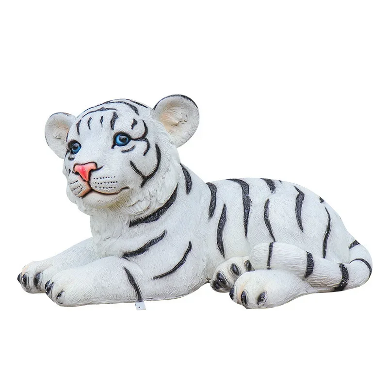 

FRP cartoon tiger sculpture floor decoration simulation animal ornament