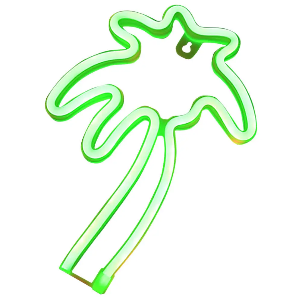 ココナッツツリー装飾ネオンランプusb充電式電池式ヤシの木型暖かい光ledサイン部屋の壁の装飾用