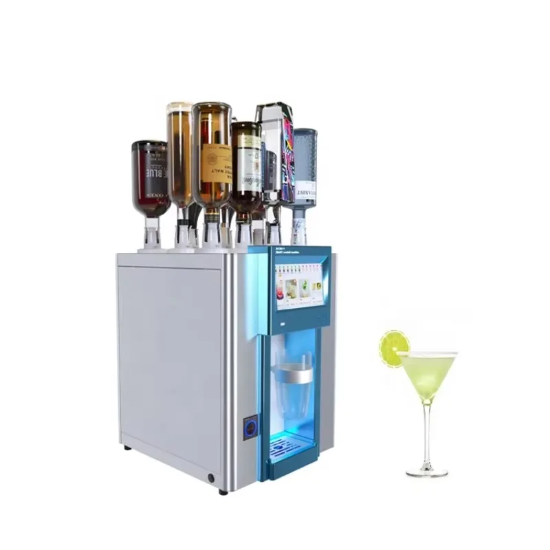 Multifunctional Mojito Soda Cocktail  Stainless Steel Touch Screen Smart Bartending Robot Automatic Mixer Commercial Bar Equipme