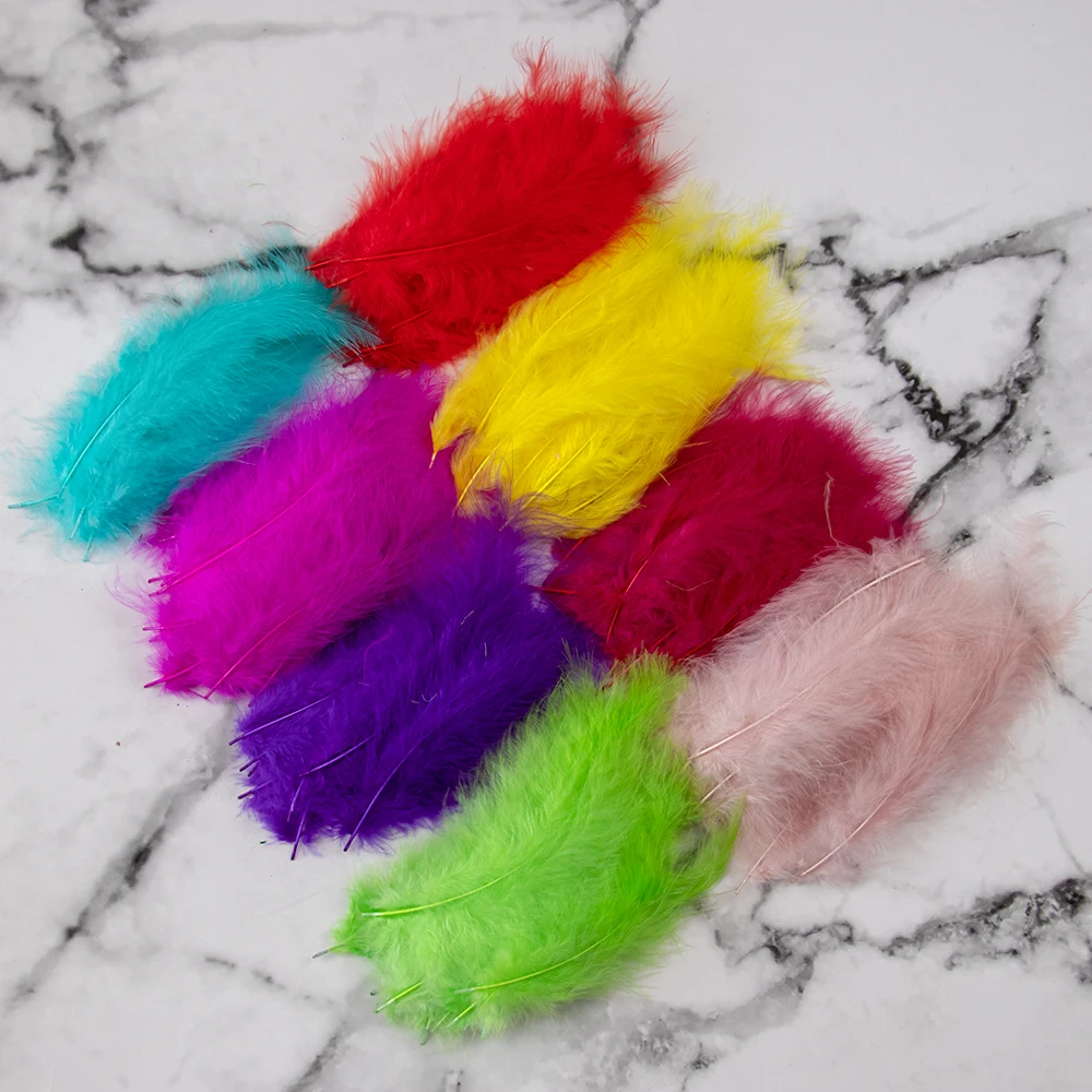 50Pcs Natural Turkey Feathers 4-6Inche 10-15cm Multicolor Marabou Feather for Crafts DIY Wedding Party Jewelry Plumes Decoration