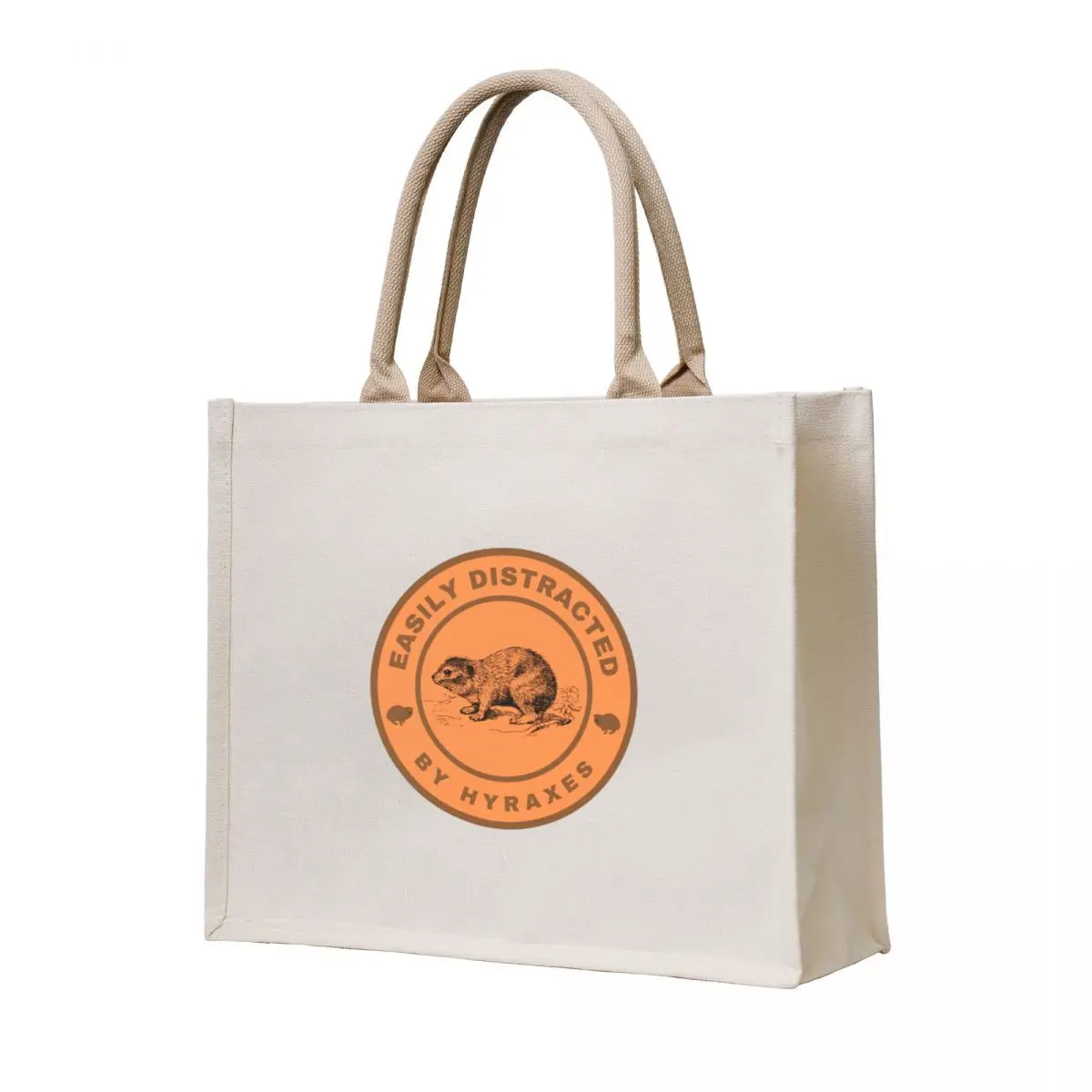 

Easily distracted by Hyraxes Tote Bag Portable shopping bag Canvas hand bags Handbags