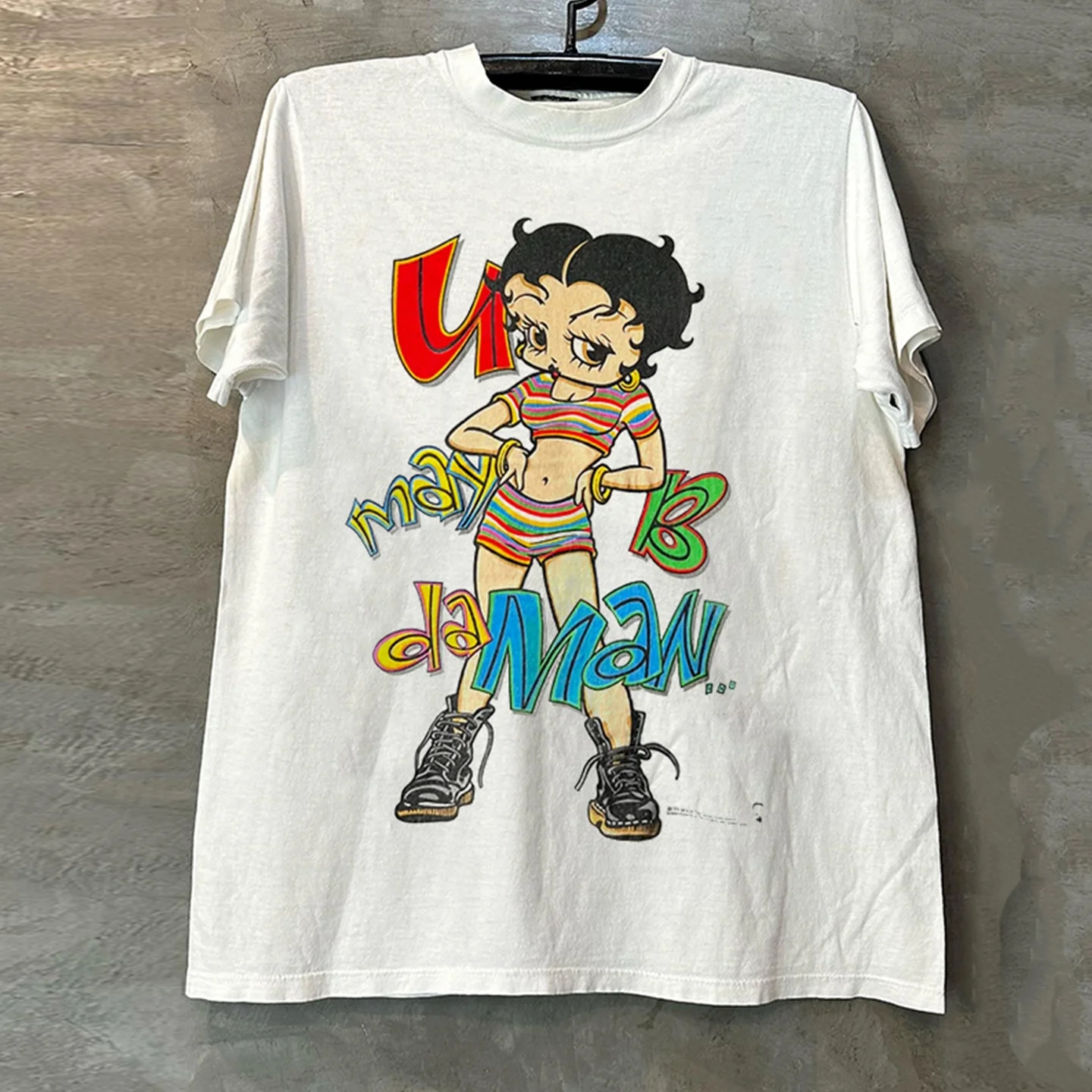 Betty Doll Sweet Cool Cartoon Anime Short Sleeve T-Shirt Ulzzang American Style Couple Half Sleeve Trendy Cotton round Neck