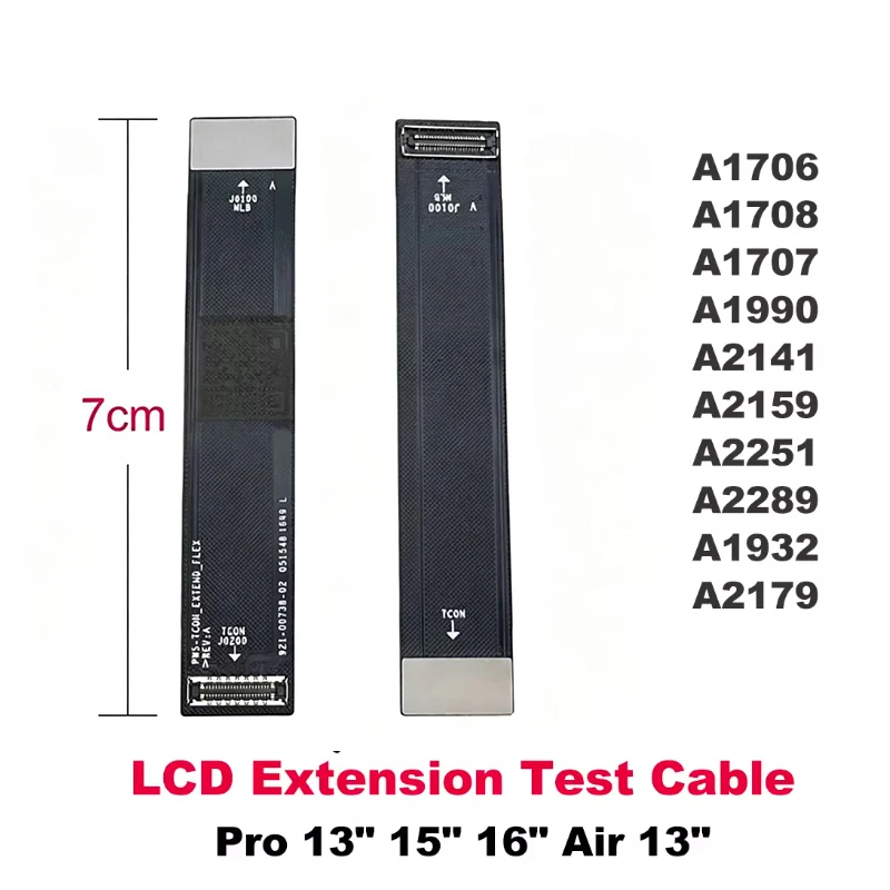 New LCD Screen Display Extension Test Flex Cable For MacBook Pro A1706 A1708 A1707 A1990 A1932 A2179 A2141 A2159 A2251 A2289
