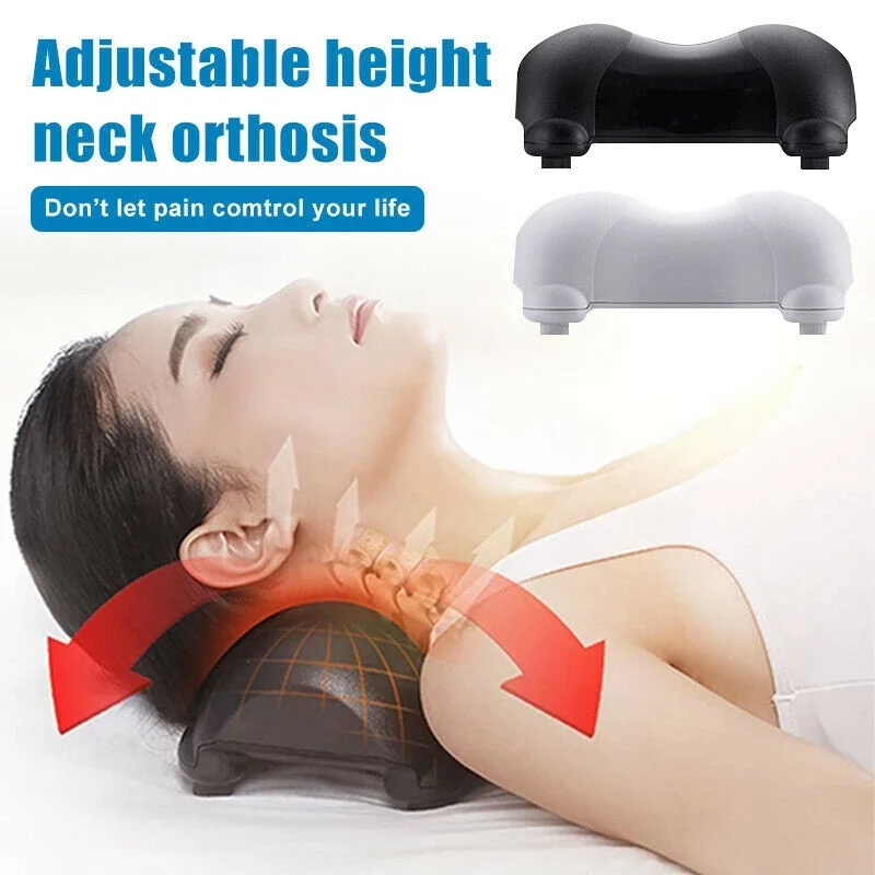 K-STAR Neck Corrector Care Massage Household Height Cervical Vertebrae Pillow Ice Mat Shower Cap Adjustable