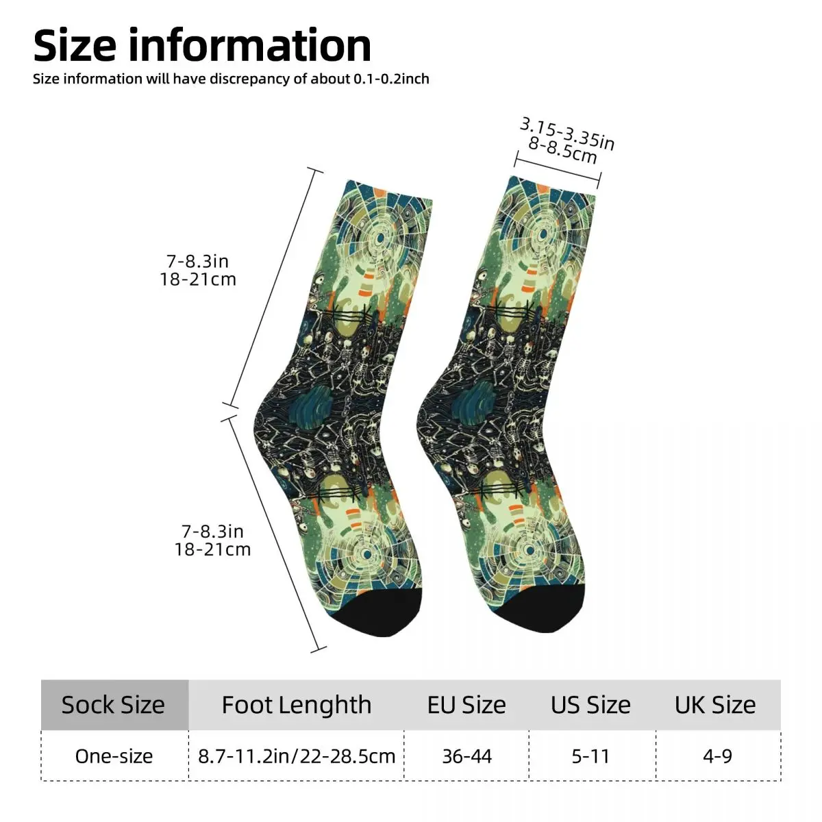 Artistic Features Sock Printed Man Polyester