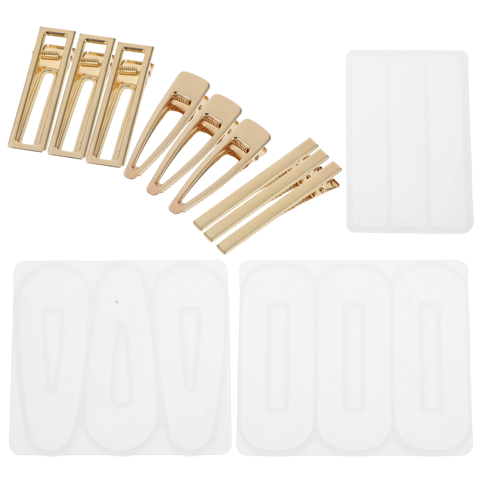 

12pcs Mold Set Silicone Headwear Accessories Making Kit for DIY Jewelry Diy Hair B Mold Resin Casting molds Reusable