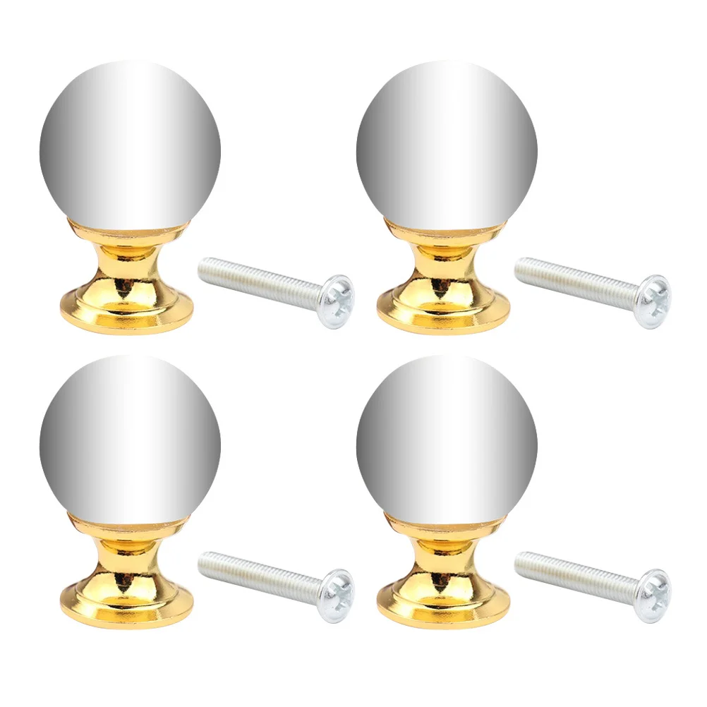 

4Sets Crystal Glass Drawer Knobs Crystal Ball Decorative Cabinet Handles European Style Drawer Pulls for Kitchen Bedroom