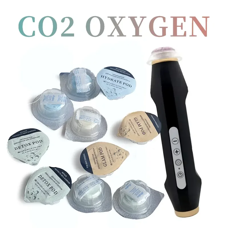 2024 Newest Portable CO2 Bubble Oxygenation Capsules Pods Rechargeable Wireless Oxygen Skin Tightening Facial Machine