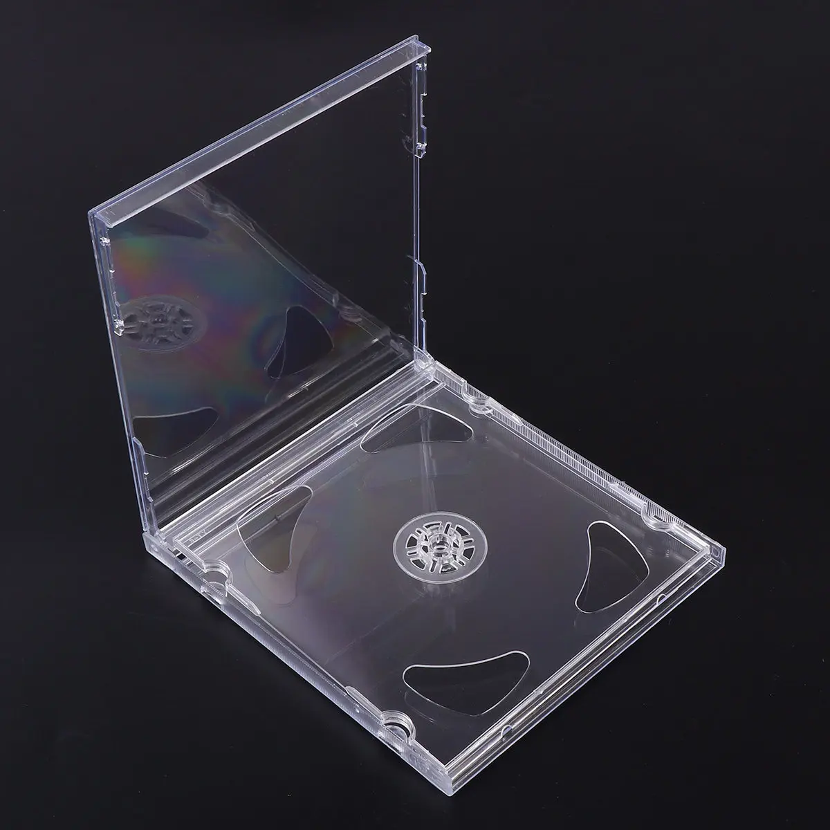 10Pcs Cd Storage Holder Transparent Portable Dvd Box Fits 2 Cds Per Organizer for Wedding Videos Mixtape Daily Carry