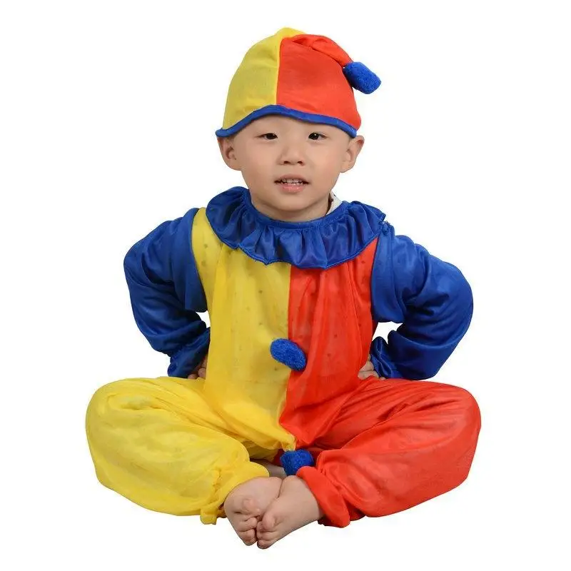 

Halloween Cosplay Costume Children's Clown Outfit Stage Performance Costume Makeup Ball Clown Suit Traditional Chinese Opera