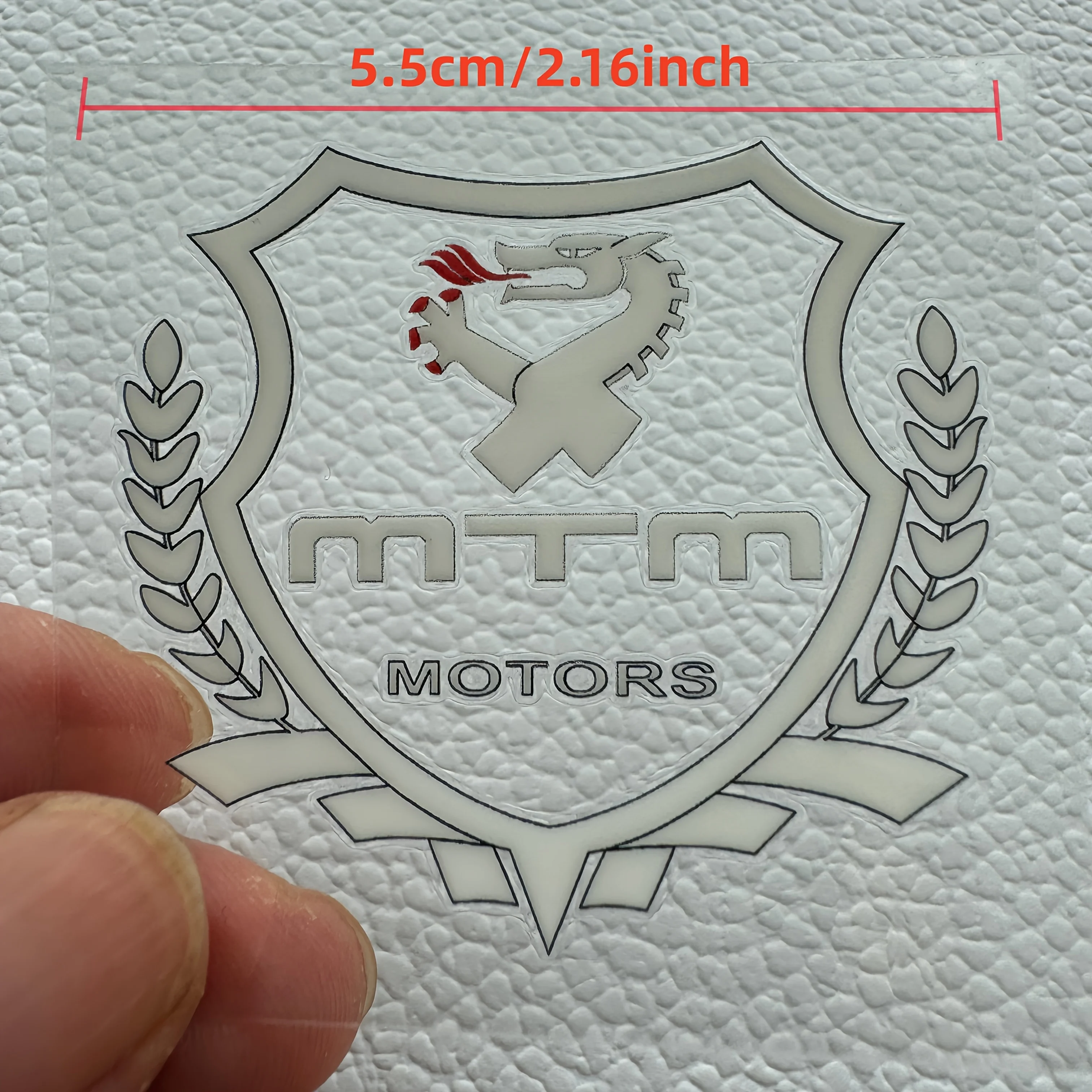 1Pc MTM Shield Vinyl Decal, Wheat & Dragon Pattern Self-adhesive Sticker for Car Window & Body