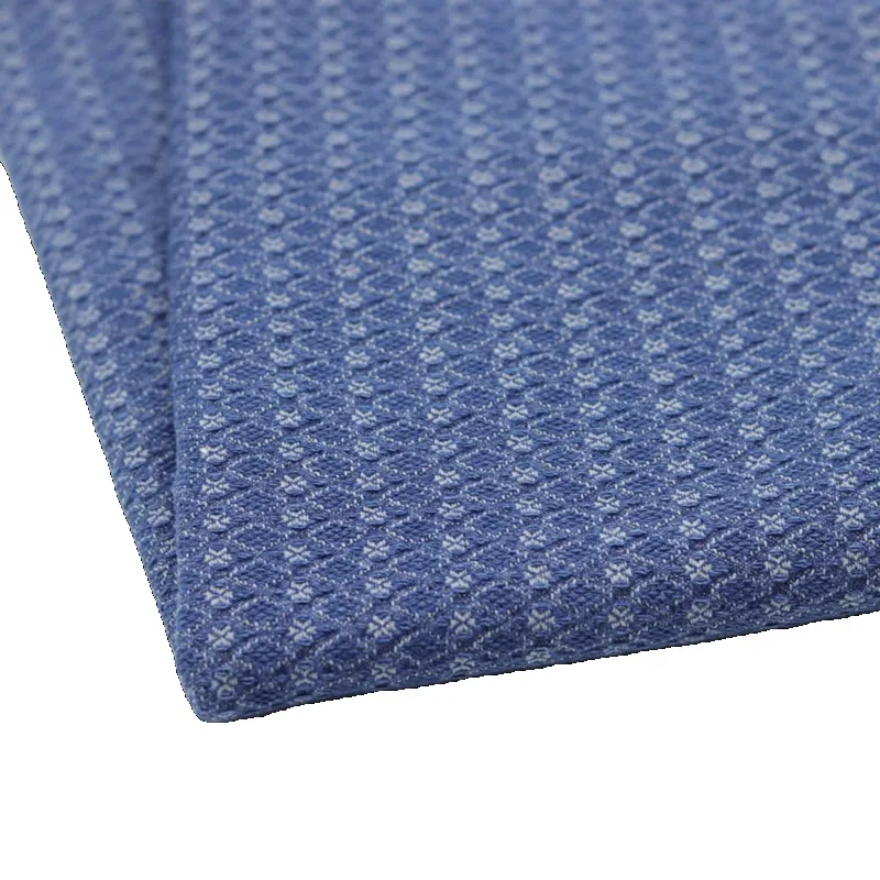 Woven Texture Jacquard Washed Denim Fabric Thick for Clothing Coat Handbag Designer Diy Sewing By The Meter Wholesale Cloth