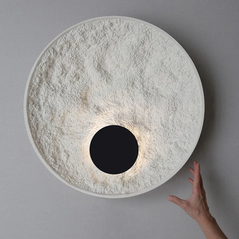

Wabi Sabi Wall lamp Natural Stone Decoration Wall Light for edroom Bedside Stair Aisle Hotel Vintage Round LED Wall Lights