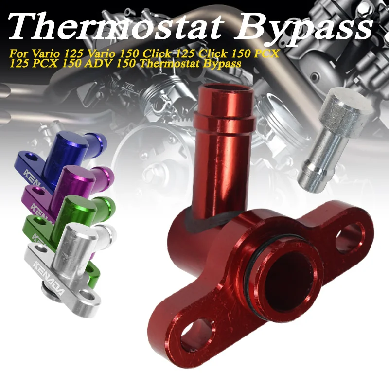 

Thermostat Delete Bypass Anti Leak CNC Aluminum Adapter For Vario Click 125i 150i PCX 125 PCX ADV 150