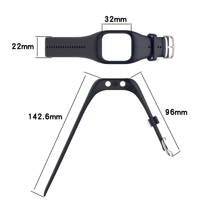 Apolar300スマートウォッチ用の調整可能なシリコンウォッチバンド、リストストラップ、リストバンドの交換