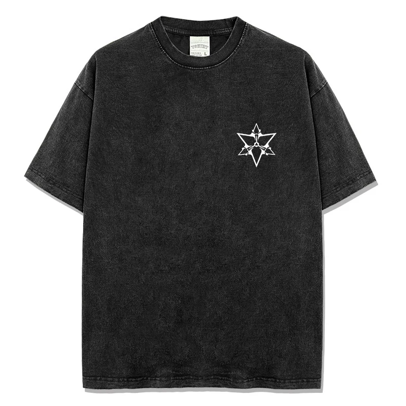 

Summer Men's Casual T-shirt Washed Color Designer Short Sleeve T Shirt High Quality Pure Cotton Comfortable Male Tops