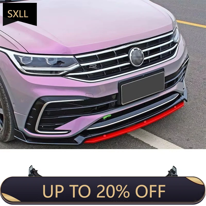 

SXLL R Line 22 Protector Auto Parts Body Kit High Quality Factory Modified Parts Black Red Front Bumper Lip