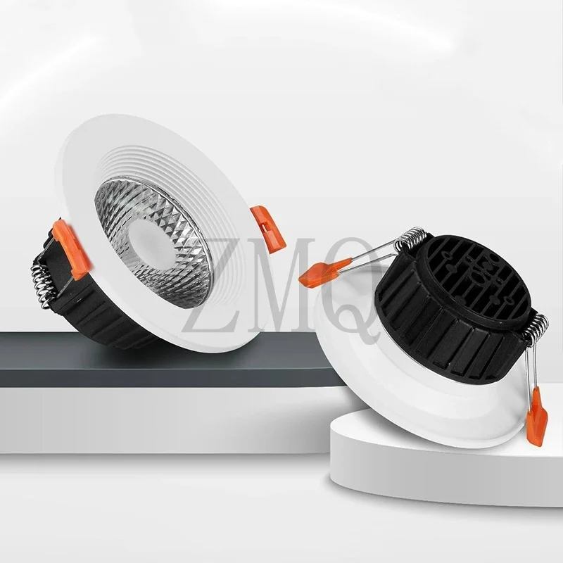 LED السقف النازل COB الأضواء 7 واط 9 واط 15 واط 20 واط 25 واط 30 واط 40 واط متجر الملابس الهندسة جزءا لا يتجزأ من الصورة التجارية