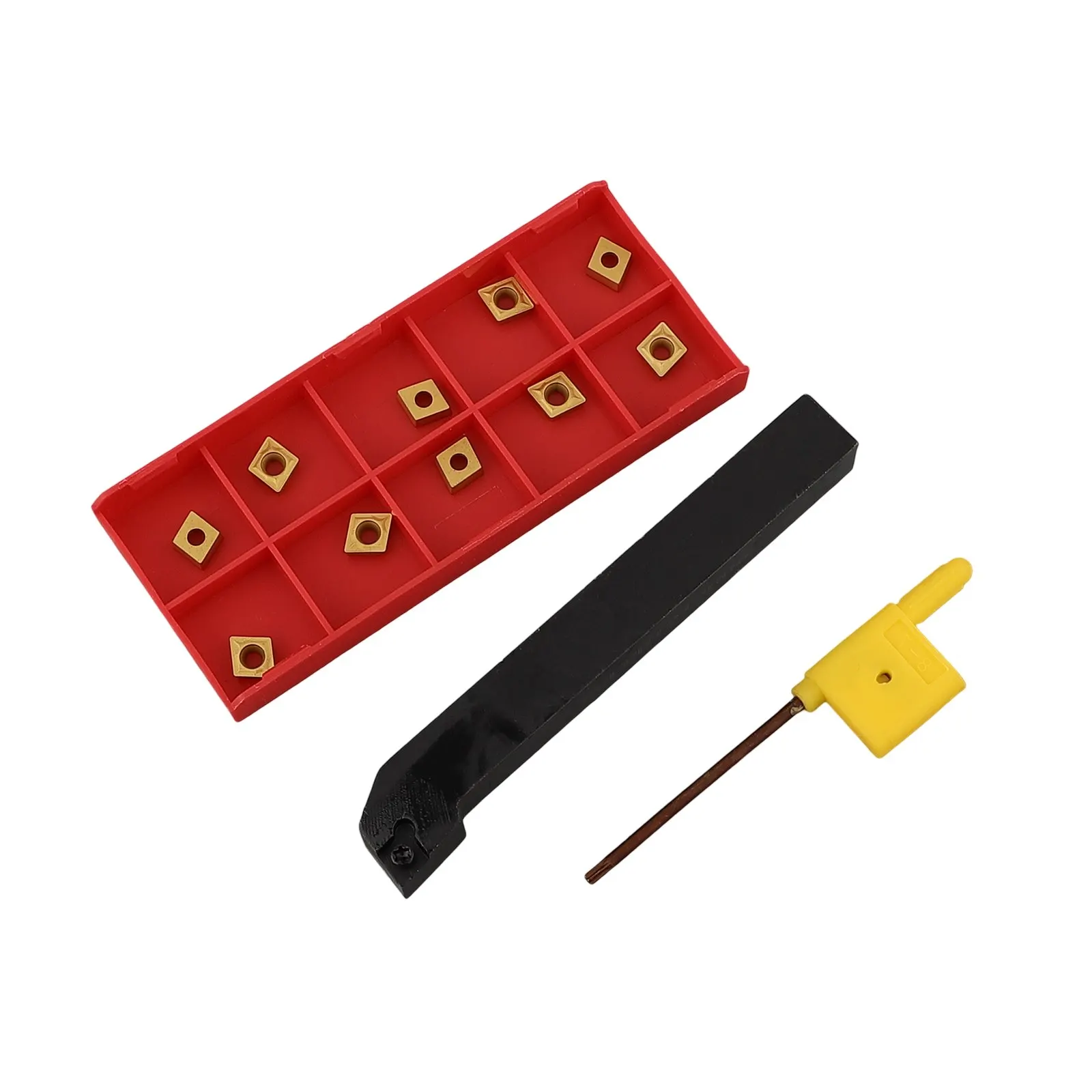 

SCLCR1212H06 Lathe Tool Holder with 10 CCMT060204HM Inserts for Precision Turning and Machining of Steel and Cast Iron