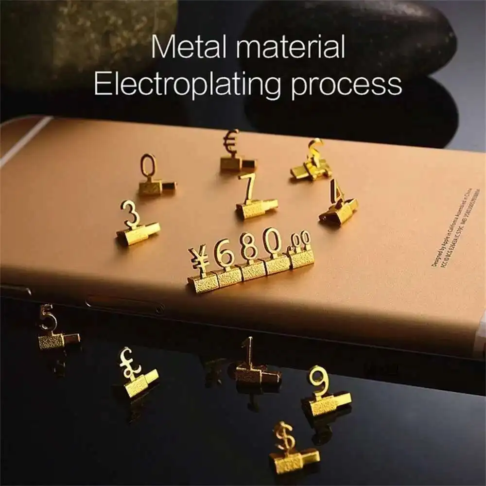 10 Pcs 3d Metal Jewelry Price Display Cube Set Adjustable Mini Numbers Jewelry Price Cubes Tag