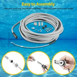 RCX50061 Floating Power Cord Assembly Replacement for Hayward SharkVAC XL/TigerShark/Plus/QC Robotic Cleaner Model RC9990