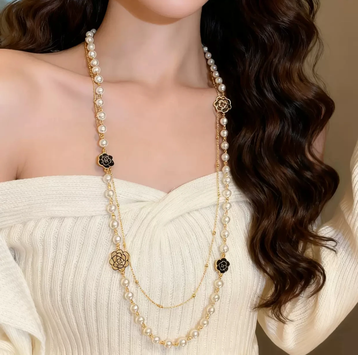 

【Классика】Высококачественное многослойное ожерелье, осенне-зимняя роскошная цепочка для свитера, многофункциональный аксессуар, цепочка на ремень