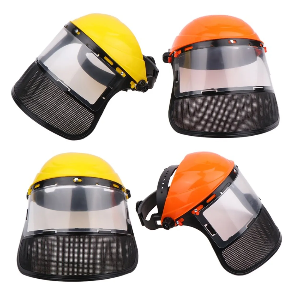 Upgrade Garden Grass Trimmer Safety Helmet Hat With Full Face Mesh Protective Mask For Logging Brush Cutter Forestry Protection