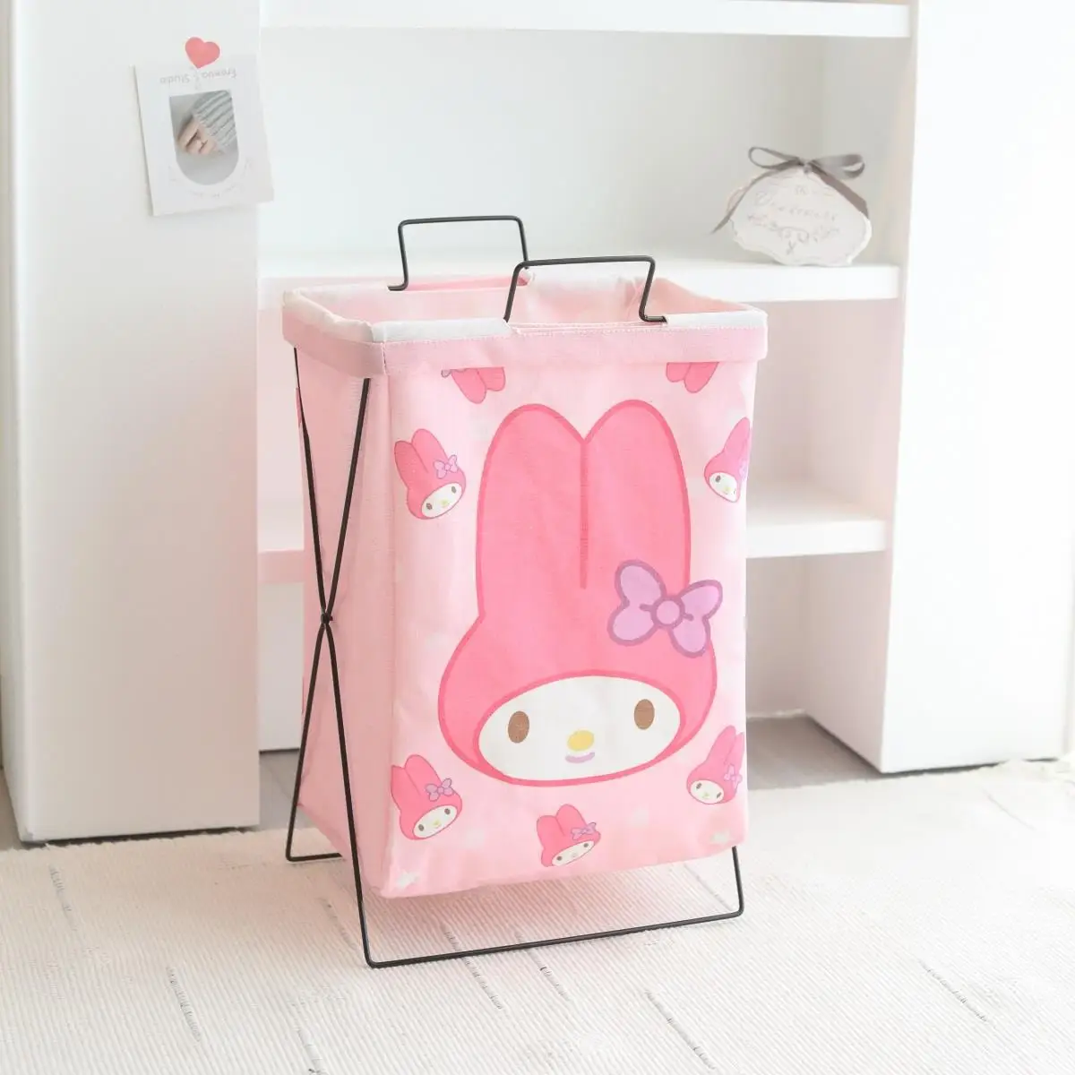 Sanrio Hello Kitty Dirty Clothes Basket Storage Basket Large Capacity Dormitory Household Foldable Waterproof Pant Jacket Basket