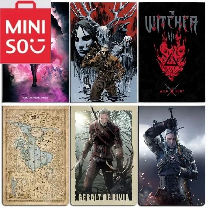 لوحة زيتية MINISO حسب الرقم W-Witcher لتزيين المنزل لوحة جدارية لغرفة النوم ديكور إطارات هدية