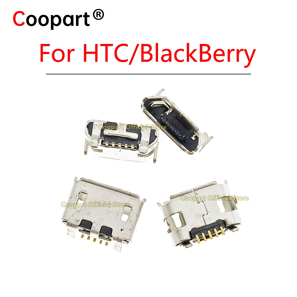 Coopart 5 pines para BlackBerry 8520 8530 8550 9700 para HTC G11 S710e conector USB Jack puerto de carga Dock