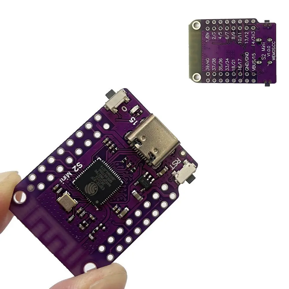 ESP32 S2 Mini V1.0.0 - WIFI IOT Board based ESP32-S2FN4R2 ESP32-S2 4MB FLASH 2MB PSRAM MicroPython Arduino Compatible