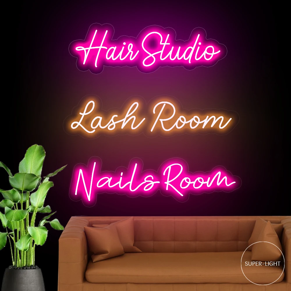 

Lash Room Neon Sign Christmas Gift Custom LED Light Beauty Room Wall Decor For Lady Lashes Nail Studio Shop Room Decoration